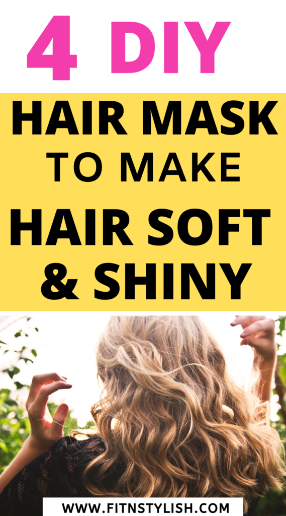 DIY hair mask for shiny hair, yogurt hair mask for treating dry frizzy hair