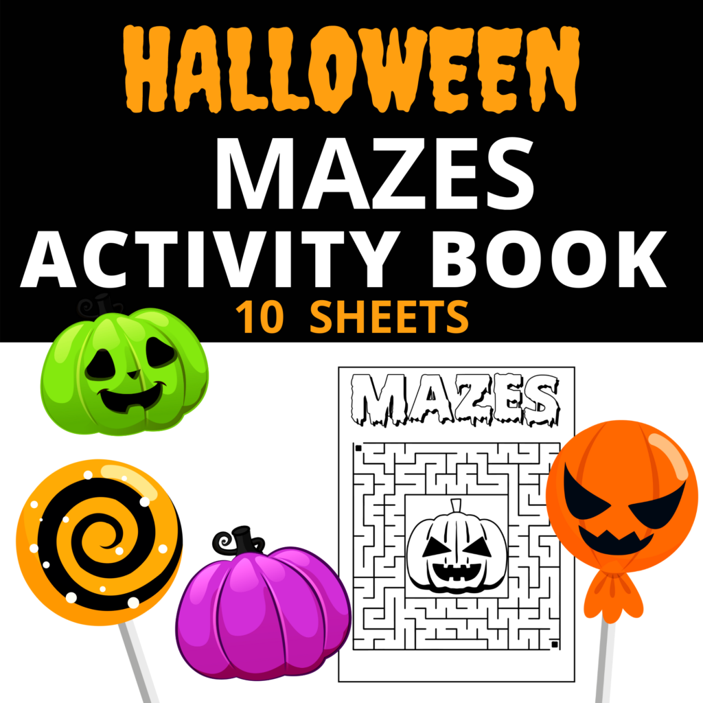 halloween maze activity pack