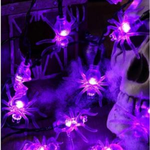 1pc String Light With 10pcs Spider Shaped Bulb