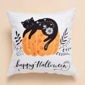 Halloween Cat Print Cushion Cover Without Filler 3