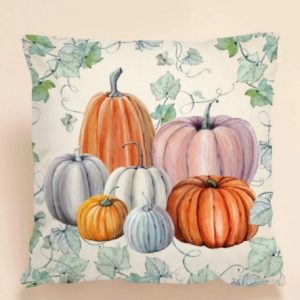 Halloween Pumpkin Print Cushion Cover Without Filler 1