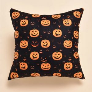 Halloween Pumpkin Print Cushion Cover Without Filler 2